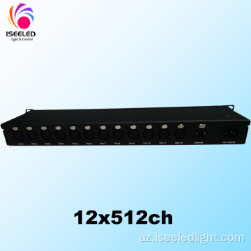 Lightning12 ArtNet Node LED nəzarətçisi 12x512ch